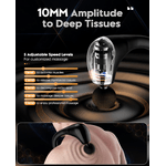 Ingrijire personala si Cosmetice - Sanatate si wellness - Articole wellness - Aparate si dispozitive de masaj - Aparat de Masaj Profesional Flexibil Forma L: 5 Viteze, 4 Capete, Durata a Bateriei Pana la 5 Ore Intersanjabil - Infinity.ro