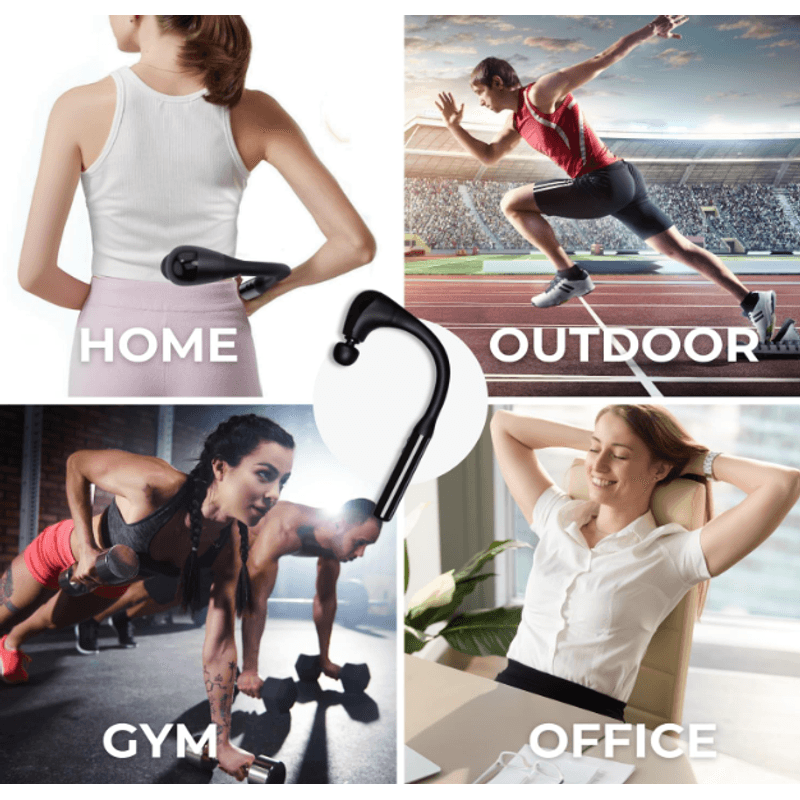 Ingrijire personala si Cosmetice - Sanatate si wellness - Articole wellness - Aparate si dispozitive de masaj - Aparat de Masaj Profesional Flexibil Forma L: 5 Viteze, 4 Capete, Durata a Bateriei Pana la 5 Ore Intersanjabil - Infinity.ro