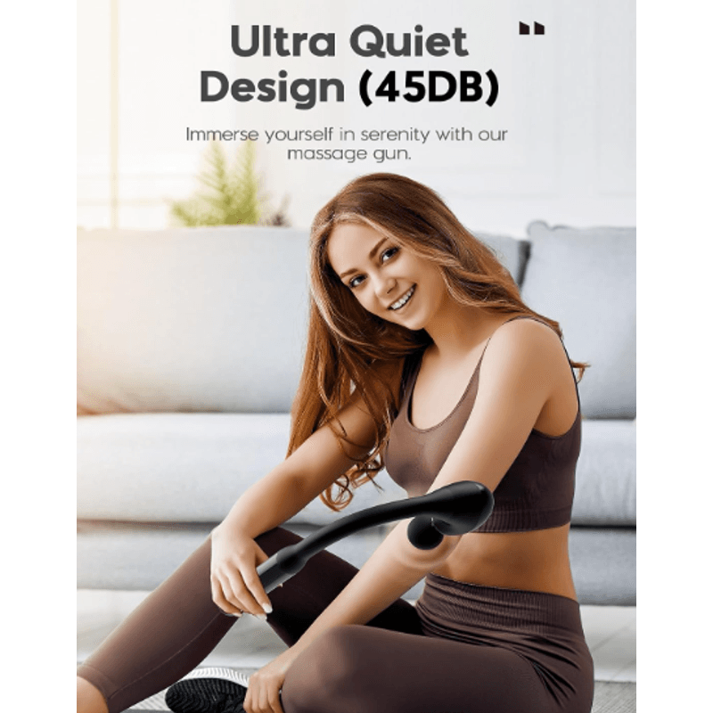 Ingrijire personala si Cosmetice - Sanatate si wellness - Articole wellness - Aparate si dispozitive de masaj - Aparat de Masaj Profesional Flexibil Forma L: 5 Viteze, 4 Capete, Durata a Bateriei Pana la 5 Ore Intersanjabil - Infinity.ro