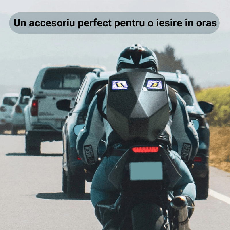 Auto si Moto - Moto - Echipamente protectie moto - Accesorii protectie moto - Rucsac modern pentru motociclisti, Crelander, ecran led personalizat, rezistent la apa, multiple moduri de afisare - Infinity.ro