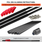 Casa si Gradina - Electrice - Panouri solare si accesorii - Accesorii panouri solare - Perie Profesionala Telescopica, Multifunctionala - Curatare Panouri Solare, Geamuri, Racleta, Pol Retractabil - Infinity.ro