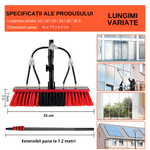 Casa si Gradina - Electrice - Panouri solare si accesorii - Accesorii panouri solare - Perie Profesionala Telescopica, Multifunctionala - Curatare Panouri Solare, Geamuri, Racleta, Pol Retractabil - Infinity.ro