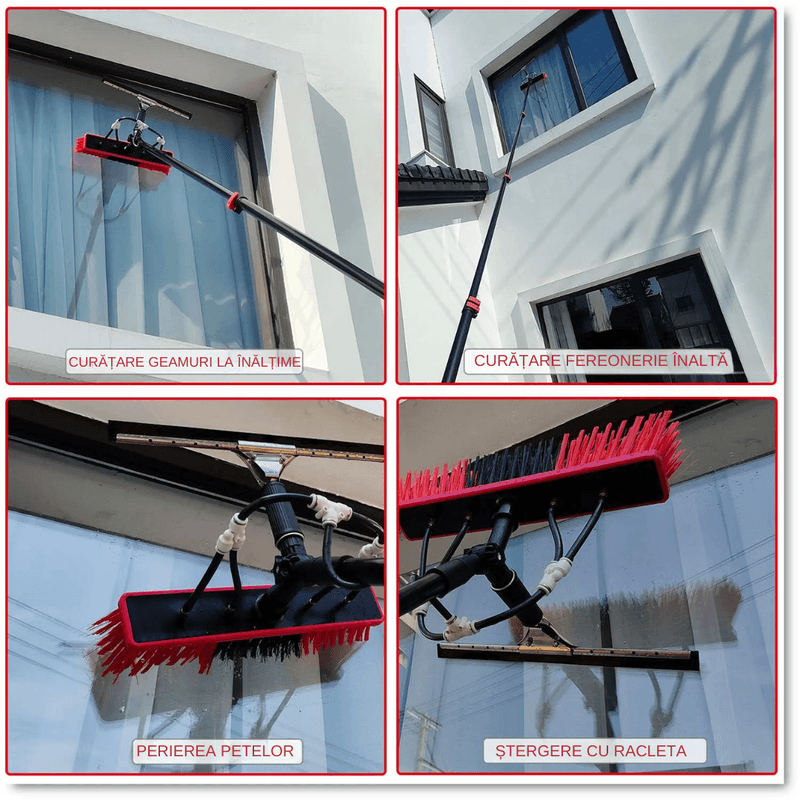Casa si Gradina - Electrice - Panouri solare si accesorii - Accesorii panouri solare - Perie Profesionala Telescopica, Multifunctionala - Curatare Panouri Solare, Geamuri, Racleta, Pol Retractabil - Infinity.ro