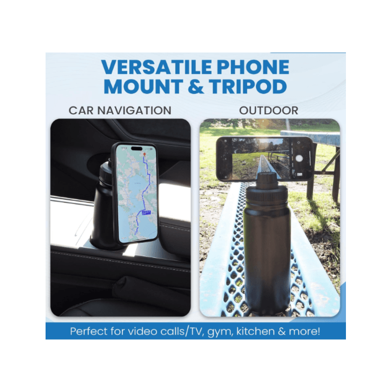 Casa si Gradina - Bucatarie si vesela - Accesorii bar - Termosuri si Cani termos - Termos / Sticla de Apa cu Inel Magsafe, 600 ml Bautura La Temperatura Potrivita si un Suport Sigur pentru Telefonul Tau - Infinity.ro