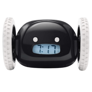 Ceas Desteptator Intelligent, Compact, Din plastic, Cu Roti, Fuge, Se Rostogoleste si Face Galagie