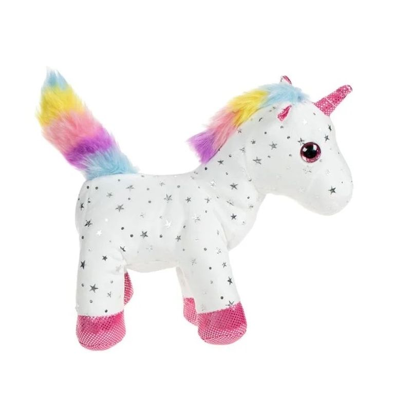 Jucarii, Copii si Bebe - Jucarii si jocuri - Jucarii de plus - Unicorn de Plus in Geanta cu Blana Artificiala Colorata si Glitter, 20×10×25 cm, multicolor - Infinity.ro