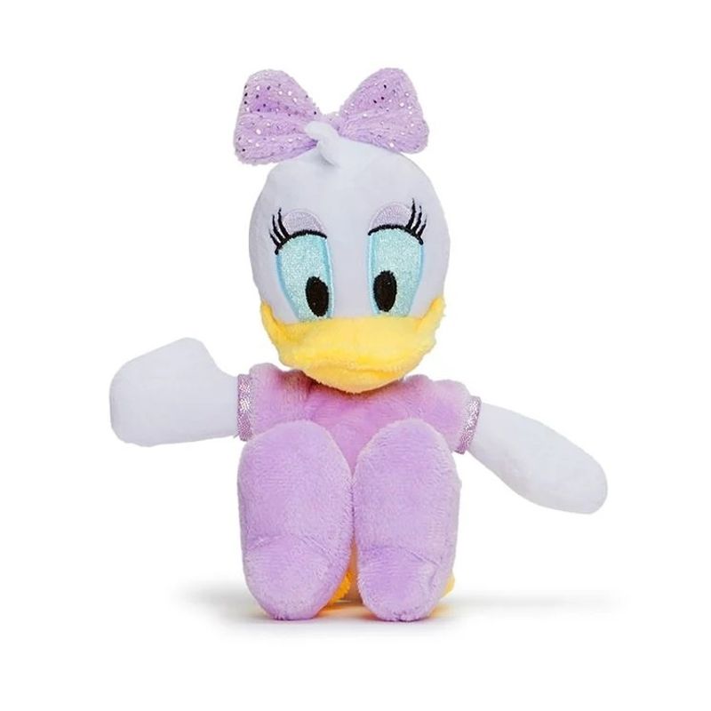 Jucarii, Copii si Bebe - Jucarii si jocuri - Jucarii de plus - Figurina de Plus Daisy Duck, poliester, 20 cm, alb/lila - Infinity.ro
