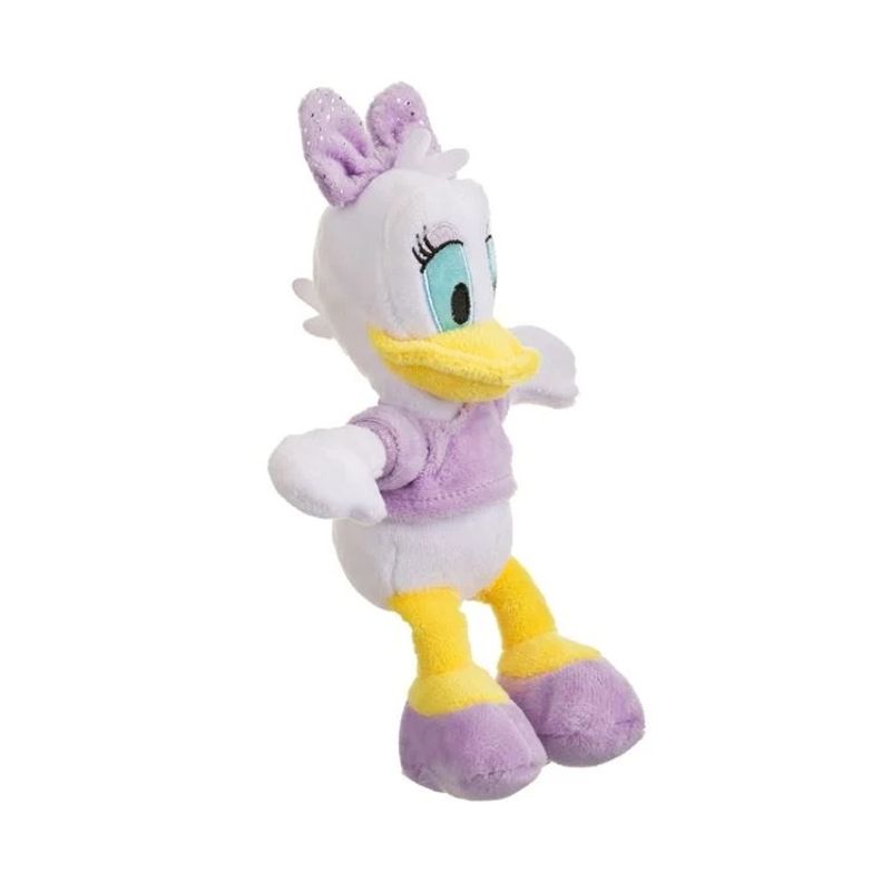 Jucarii, Copii si Bebe - Jucarii si jocuri - Jucarii de plus - Figurina de Plus Daisy Duck, poliester, 20 cm, alb/lila - Infinity.ro