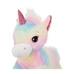 Jucarii, Copii si Bebe - Jucarii si jocuri - Jucarii de plus - Unicorn de Plus Rainbow cu Glitter, poliester, 65×30×35 cm, roz - Infinity.ro