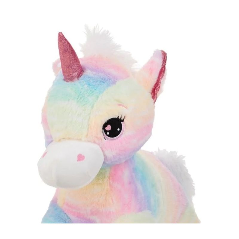 Jucarii, Copii si Bebe - Jucarii si jocuri - Jucarii de plus - Unicorn de Plus Rainbow cu Glitter, poliester, 65×30×35 cm, roz - Infinity.ro