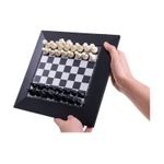 Jucarii, Copii si Bebe - Jucarii si jocuri - Jocuri si puzzle - Jocuri de societate - Joc Sah cu Tabla si Piese Magnetice, Dimensiuni Tabla 26×26×0,7cm, Alb-negru - Infinity.ro