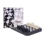 Jucarii, Copii si Bebe - Jucarii si jocuri - Jocuri si puzzle - Jocuri de societate - Joc Sah cu Tabla si Piese Magnetice, Dimensiuni Tabla 26×26×0,7cm, Alb-negru - Infinity.ro