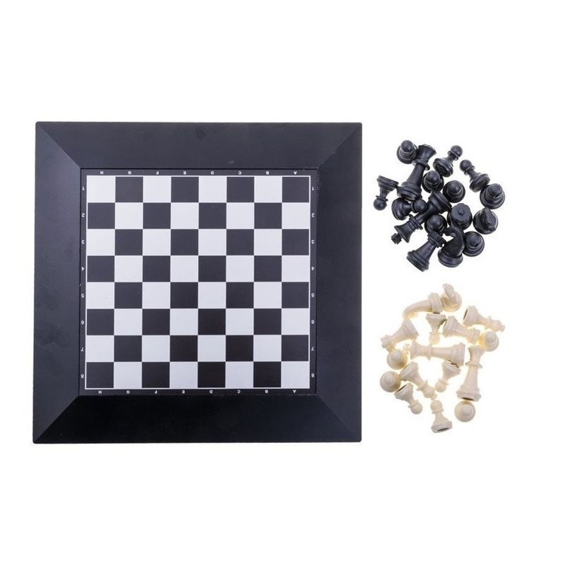 Jucarii, Copii si Bebe - Jucarii si jocuri - Jocuri si puzzle - Jocuri de societate - Joc Sah cu Tabla si Piese Magnetice, Dimensiuni Tabla 26×26×0,7cm, Alb-negru - Infinity.ro