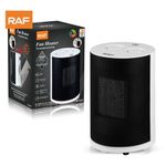 Electronice si Electrocasnice - Climatizare si sisteme de incalzire - Aparate incalzire aer - Aeroterme - Aeroterma electrica, RAF R1187, 1800W, pentru 25mp, cu 3 moduri de operare, silentios si discret, 28x24x24cm, alb-negru - Infinity.ro