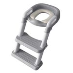 Jucarii, Copii si Bebe - Igiena si ingrijire - Baia bebelusului - Olite si reductoare WC - Reductor WC, pentru copii, cu scarita, dimensiuni 41x12.5x39cm, gri - Infinity.ro