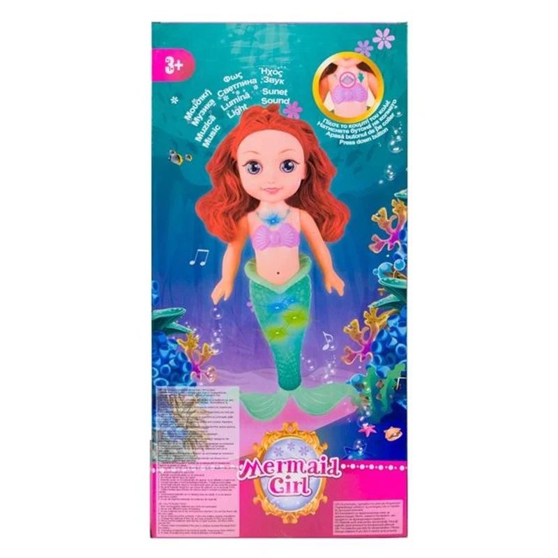 Jucarii, Copii si Bebe - Jucarii si jocuri - Papusi si accesorii - Papusi - Papusa sirena cu sunet si lumina, varsta 3+ ani, 20.5x9.5x41cm, multicolor - Infinity.ro