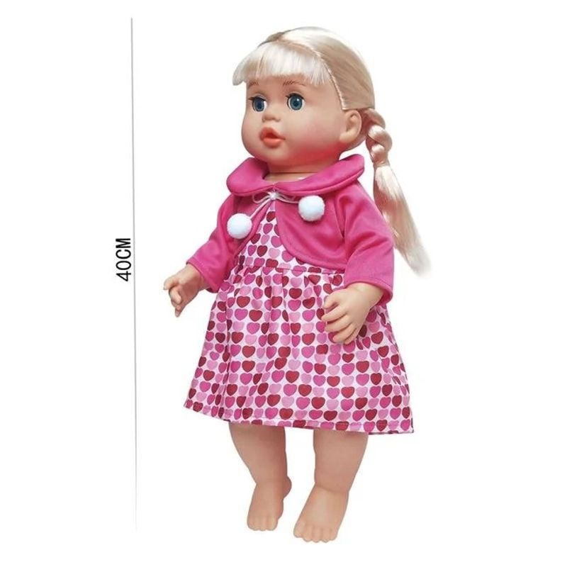 Jucarii, Copii si Bebe - Jucarii si jocuri - Papusi si accesorii - Papusi - Papusa interactiva care repeta cuvintele, varsta 3+ ani, 30x11x43cm, roz - Infinity.ro