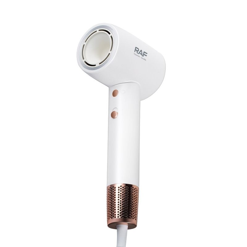 Ingrijire personala si Cosmetice - Aparate & accesorii ingrijire personala - Hair styling - Uscatoare de par - Uscator de par, RAF R423, 1600W, 33.5x16x8cm, 2 viteze si 3 trepte de temperatura, 1 cap magnetic, alb - Infinity.ro