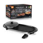 Electronice si Electrocasnice - Aragazuri, cuptoare si hote - Plite incorporabile - Plite electrice - Plita electrica, RAF R5413, 1800 W, 2.5 L capacitate, cu capac, 160℃-220℃, 70x25x10 cm, negru - Infinity.ro