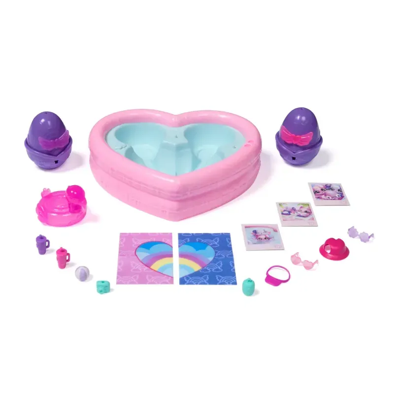 Jucarii, Copii si Bebe - Jucarii si jocuri - Figurine - Hatchimals Alive Neon Rainbow Set Petrecere La Piscina - Infinity.ro