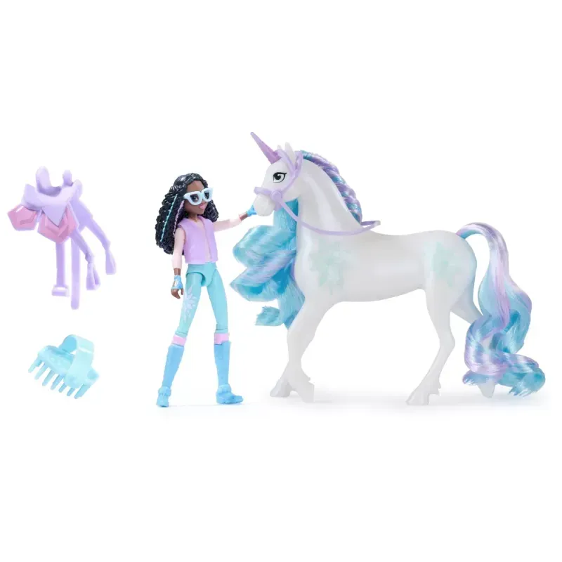 Jucarii, Copii si Bebe - Jucarii si jocuri - Figurine - Unicorn Academy Set Unicorn Glacier Si Papusa Layla - Infinity.ro