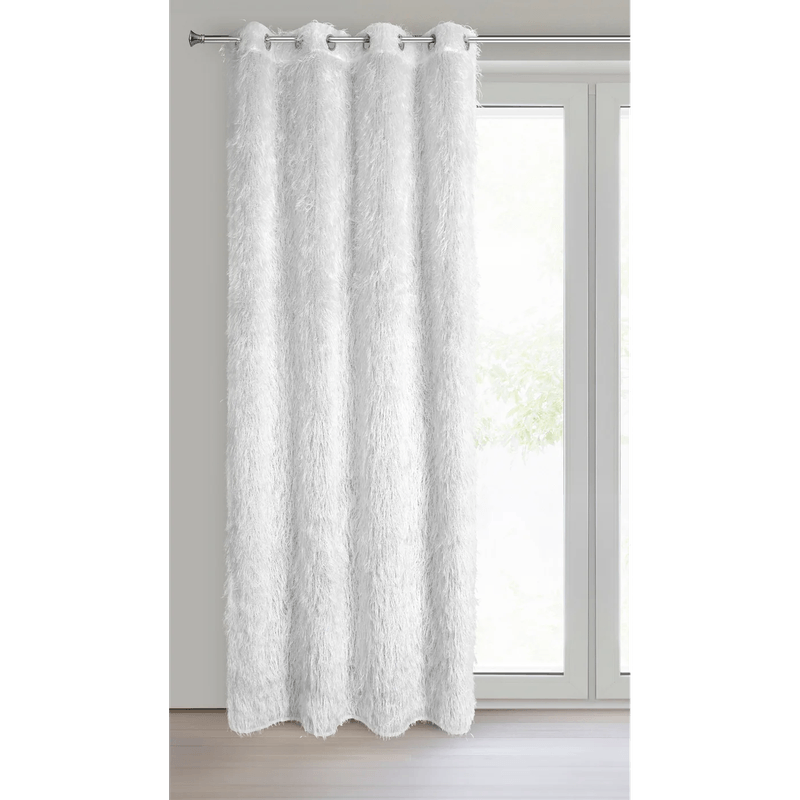 Casa si Gradina - Textile si covoare - Perdele si draperii - Perdele - Perdea MARGARET din etamina, decorata cu fire de mohair, 140 x 250 cm, alb - Infinity.ro