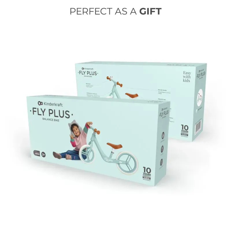 Sport si Outdoor - Ciclism - Biciclete pentru copii - Bicicleta De Echilibru Kinderkraft Fly Plus, Baby Blue - Infinity.ro