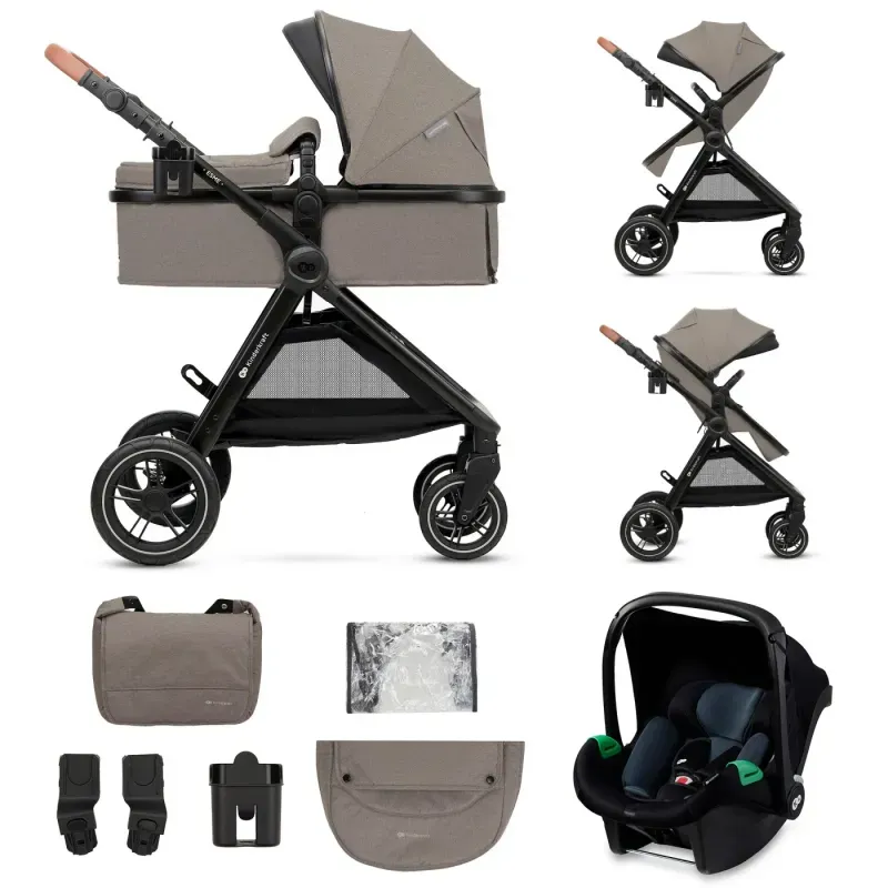 Jucarii, Copii si Bebe - Carucioare si articole de transport - Carucioare - Carucioare 3 in 1 - Carucior Kinderkraft Esme, 3 In 1, Sand Beige - Infinity.ro