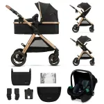 Jucarii, Copii si Bebe - Carucioare si articole de transport - Carucioare - Carucioare 3 in 1 - Carucior Kinderkraft Esme, 3 In 1, Pure Black - Infinity.ro