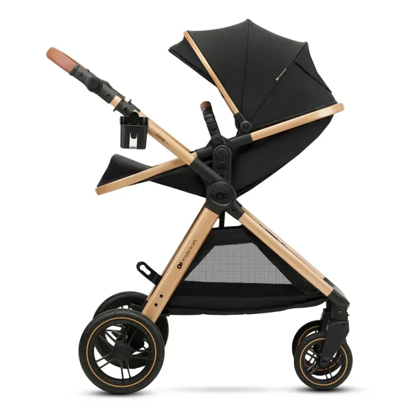 Jucarii, Copii si Bebe - Carucioare si articole de transport - Carucioare - Carucioare 3 in 1 - Carucior Kinderkraft Esme, 3 In 1, Pure Black - Infinity.ro