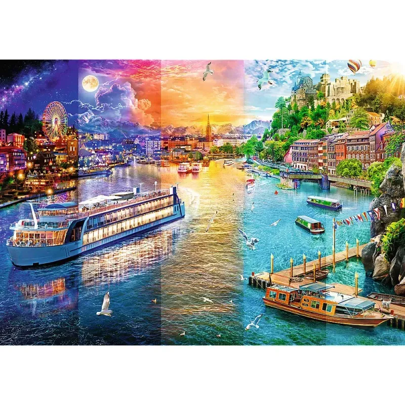 Jucarii, Copii si Bebe - Jucarii si jocuri - Jocuri si puzzle - Puzzle - Puzzle Trefl 1000 Croaziera Pe Rau - Infinity.ro