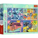 Jucarii, Copii si Bebe - Jucarii si jocuri - Jocuri si puzzle - Puzzle - Puzzle Trefl 4x250 Disney Uimitorul Stitch - Infinity.ro