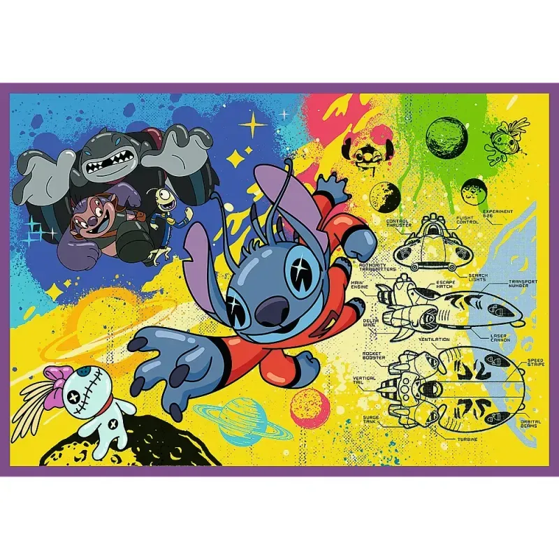 Jucarii, Copii si Bebe - Jucarii si jocuri - Jocuri si puzzle - Puzzle - Puzzle Trefl 4x250 Disney Uimitorul Stitch - Infinity.ro