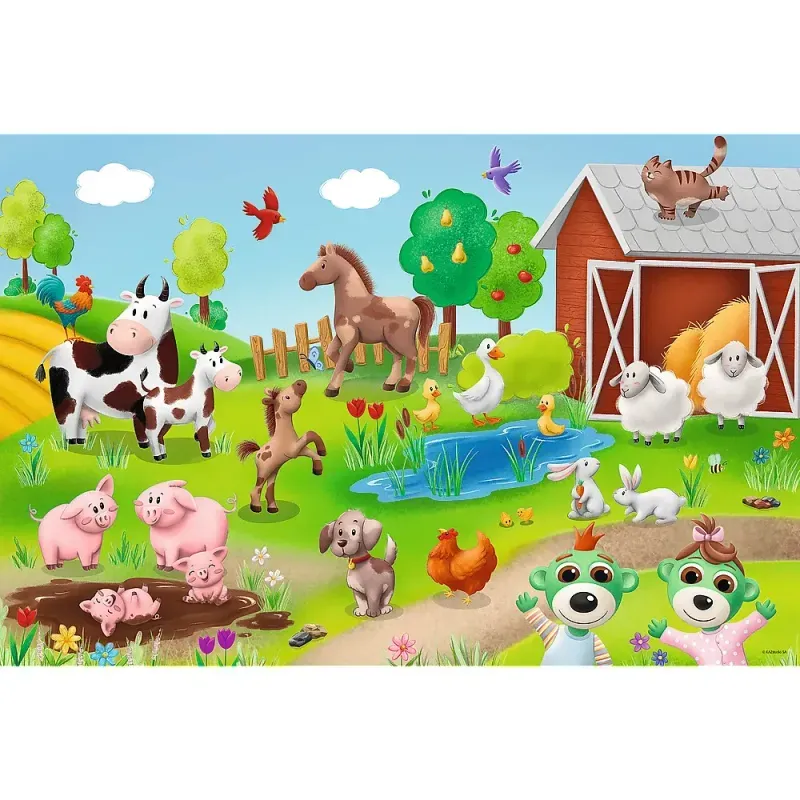Jucarii, Copii si Bebe - Jucarii si jocuri - Jocuri si puzzle - Puzzle - Puzzle Trefl 24 Maxi Babies And The Bear Animale La Ferma - Infinity.ro