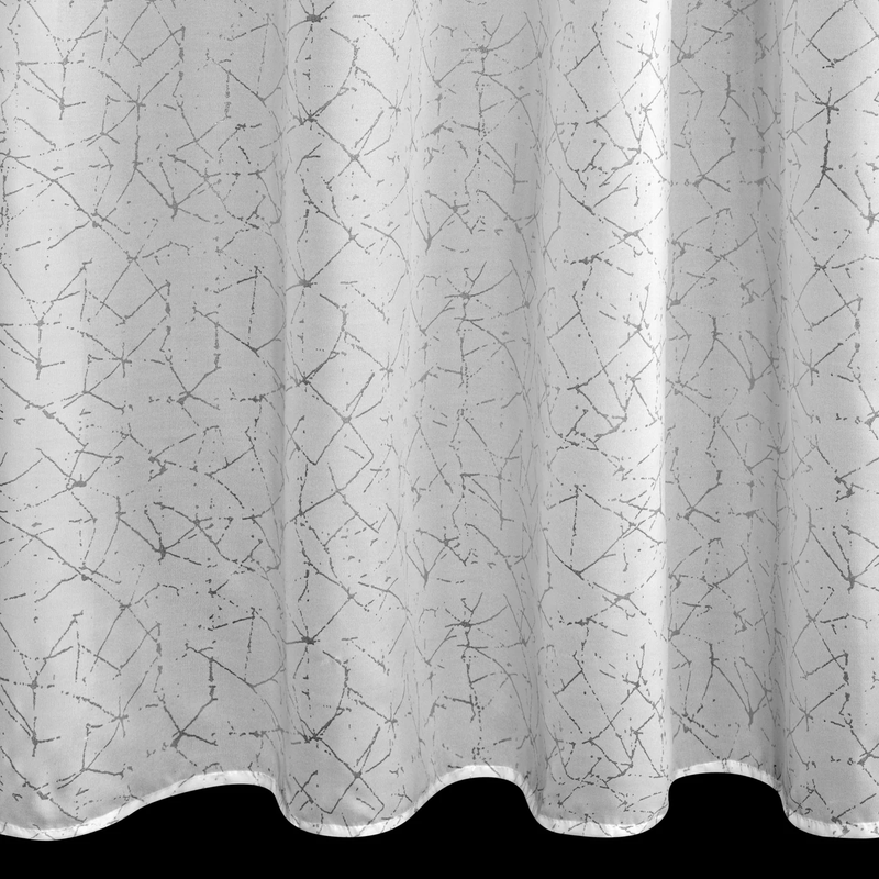 Casa si Gradina - Textile si covoare - Perdele si draperii - Perdele - Perdea ROXI cu model neuniform argintiu, 140 x 270 cm, alb - Infinity.ro
