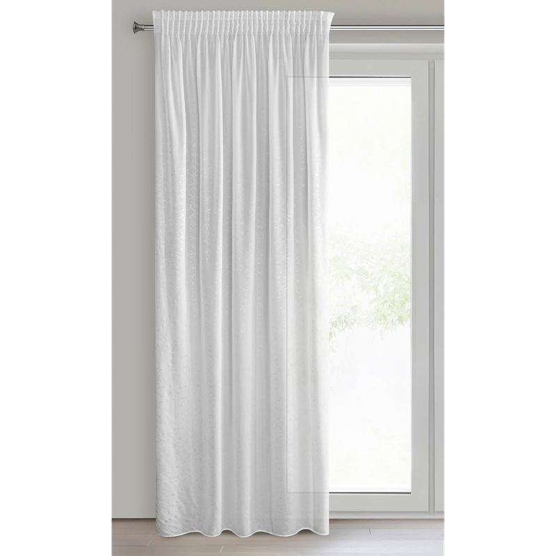 Casa si Gradina - Textile si covoare - Perdele si draperii - Perdele - Perdea ROXI cu model neuniform argintiu, 140 x 270 cm, alb - Infinity.ro