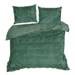 Casa si Gradina - Textile si covoare - Lenjerii de pat - Seturi de lenjerie - Set lenjerie de pat TIFFANY cu model blana pufoasa,1 husa plapuma + 2 fete perna, 160 x 200 cm, verde - Infinity.ro