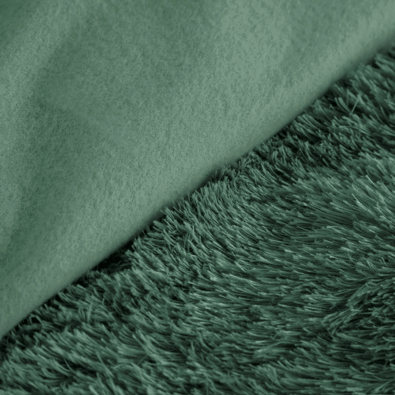 Casa si Gradina - Textile si covoare - Lenjerii de pat - Seturi de lenjerie - Set lenjerie de pat TIFFANY cu model blana pufoasa,1 husa plapuma + 2 fete perna, 160 x 200 cm, verde - Infinity.ro
