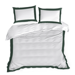 Casa si Gradina - Textile si covoare - Lenjerii de pat - Seturi de lenjerie - Set lenjerie NOVA STYLE LAURA din amestec de bumbac si fibre de poliester ,160 x 200 cm, alb, verde - Infinity.ro