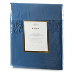 Casa si Gradina - Textile si covoare - Lenjerii de pat - Seturi de lenjerie - Set lenjerie REINA LINE din bumbac macosatin decorat cu jabouri,1 husa plapuma + 2 fete perna, 160 x 200 cm, bleumarin - Infinity.ro