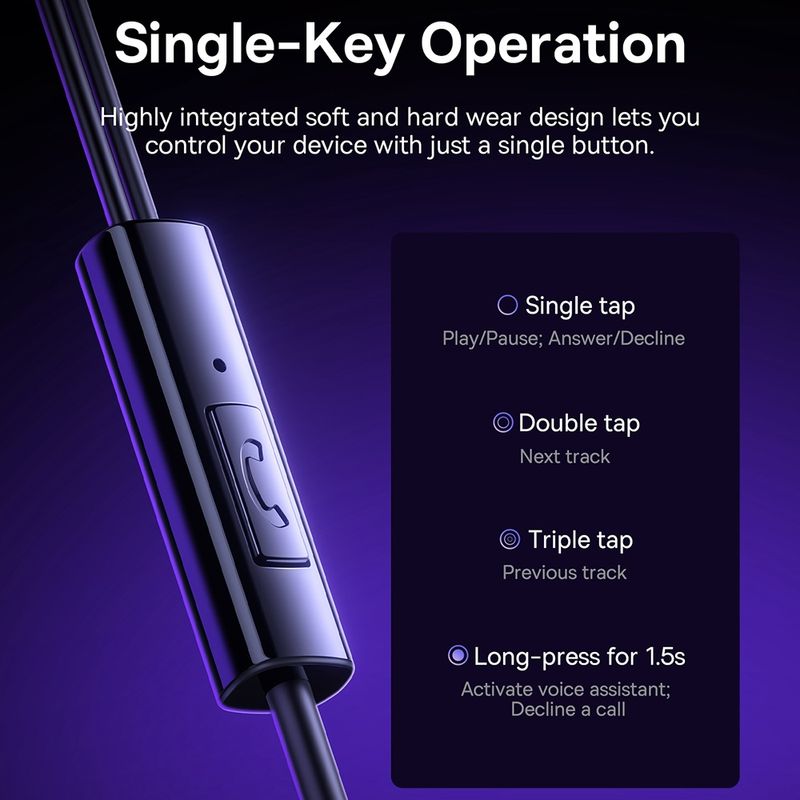 TV, Audio-Video si Foto - Portabile audio - Casti audio - Casti cu Fir Type-C - Baseus Encok CZ11 (A00164300113-Z1) - Negru - Infinity.ro