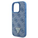 Laptop, Telefoane si Tablete - Telefoane mobile si accesorii - Accesorii Telefoane - Huse telefoane - Husa pentru iPhone 16 Pro - Guess Leather Metal Logo Strass Crossbody (GUHCP16LP4TDSCPB) - Albastru - Infinity.ro