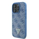 Laptop, Telefoane si Tablete - Telefoane mobile si accesorii - Accesorii Telefoane - Huse telefoane - Husa pentru iPhone 16 Pro - Guess Leather Metal Logo Strass Crossbody (GUHCP16LP4TDSCPB) - Albastru - Infinity.ro