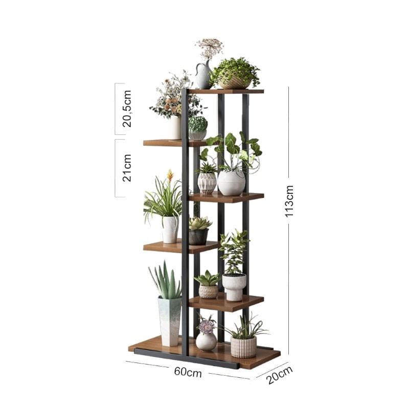 Casa si Gradina - Gradinarit si plante - Plante si ghivece - Ghivece si suporturi - Suport pentru flori – etajera moderna cu 6 rafturi, 113x60x20 cm - Infinity.ro