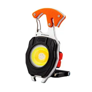 Lanterna versatila COB LED 40W, tip Gadget, EMESZON® CRW5147, 6 Moduri iluminare, Breloc, Kit supravietuire, portocaliu