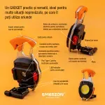 Sport si Outdoor - Camping - Articole solare camping - Lampi si lanterne camping - Lanterna versatila COB LED 40W, tip Gadget, EMESZON® CRW5147, 6 Moduri iluminare, Breloc, Kit supravietuire, portocaliu - Infinity.ro