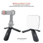 TV, Audio-Video si Foto - Aparate foto si accesorii - Accesorii foto si video - Trepiede - Trepied Mini TM-01 EMESZON®, filet 1/4 inch, model fibra carbon, compatibil cu accesorii pentru Foto si Video, negru - Infinity.ro