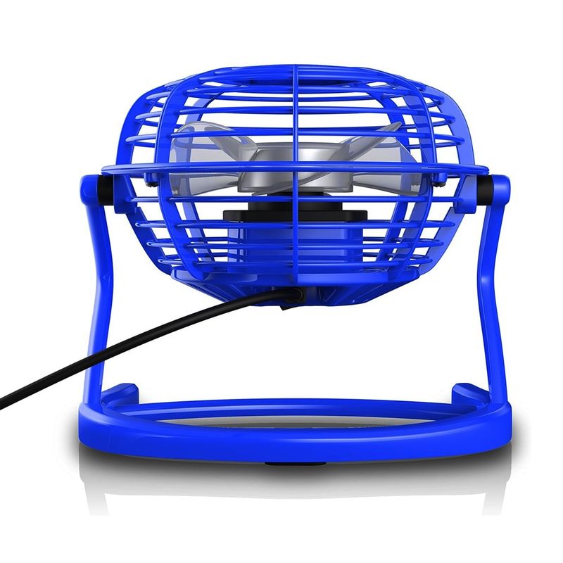 Electronice si Electrocasnice - Climatizare si sisteme de incalzire - Aparate racire aer - Ventilatoare - Ventilator de masa, cu USB, diametru 14 cm, albastru, Vivo T1527-BLUE - Infinity.ro