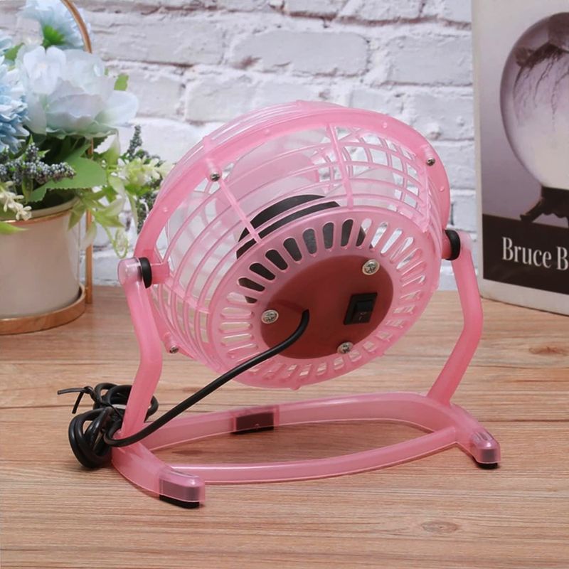 Electronice si Electrocasnice - Climatizare si sisteme de incalzire - Aparate racire aer - Ventilatoare - Ventilator de masa, cu USB, diametru 14 cm, roz, Vivo T1527-PINK - Infinity.ro