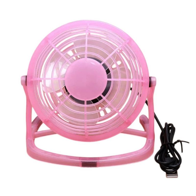 Electronice si Electrocasnice - Climatizare si sisteme de incalzire - Aparate racire aer - Ventilatoare - Ventilator de masa, cu USB, diametru 14 cm, roz, Vivo T1527-PINK - Infinity.ro